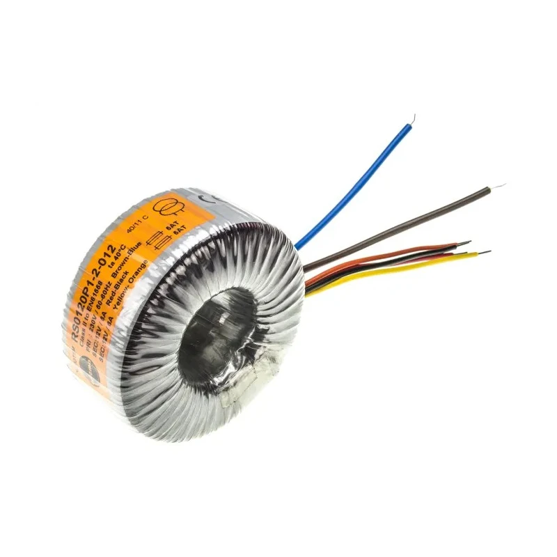 Nuvotem Talema 230 V ac 2 x 12 V ac Toroidal Transformer 2 Output 120 VA, BS415, UL5 (File E15495), EN60065 0120P1-2-012