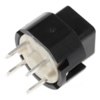 C & K Black Tactile Switch SPST 100mA 32 V DC Pin Mount Momentary D6C90 F1 LFS