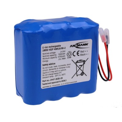 Ansmann 14.54 V Lithium-ion Rechargeable Battery Pack 8 Cells 7 Ah 2447-3035-20-520