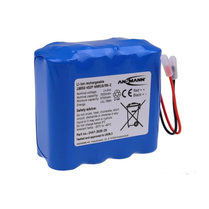 Ansmann 14.54 V Lithium-ion Rechargeable Battery Pack 8 Cells 7 Ah 2447-3035-20-520