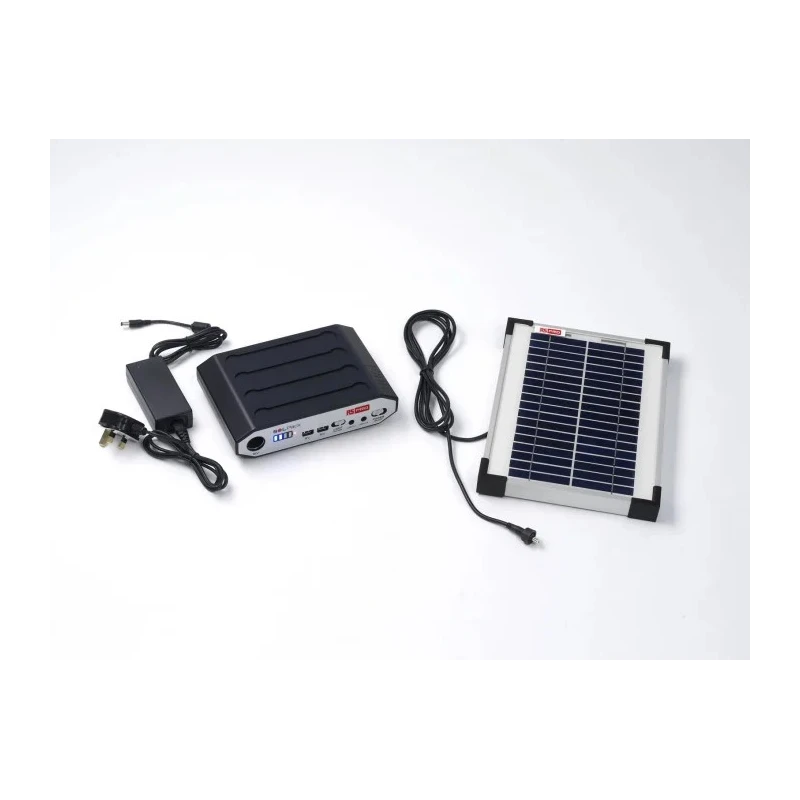 RS Pro Solar Charger with Internal Battery 2000mAh, 12V Output, 5 Power Ports SOLPACK2
