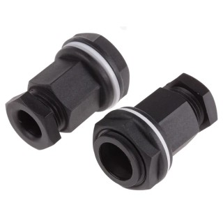 RS PRO Black Plastic Cable Gland M20 Thread, 7 mm to 10.5 mm Cable Diameter, IP55, Low Smoke and Fume 127-619