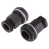 RS PRO Black Plastic Cable Gland M20 Thread, 7 mm to 10.5 mm Cable Diameter, IP55, Low Smoke and Fume 127-619