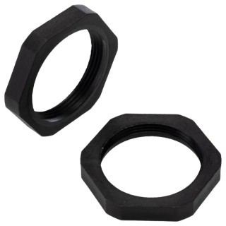 CMP Black Nylon Cable Gland Locknut PG29 Thread 