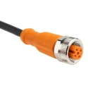 ifm electronic Female 4 way M12 to Unterminated Free End Sensor Actuator Cable 2 m EVC001