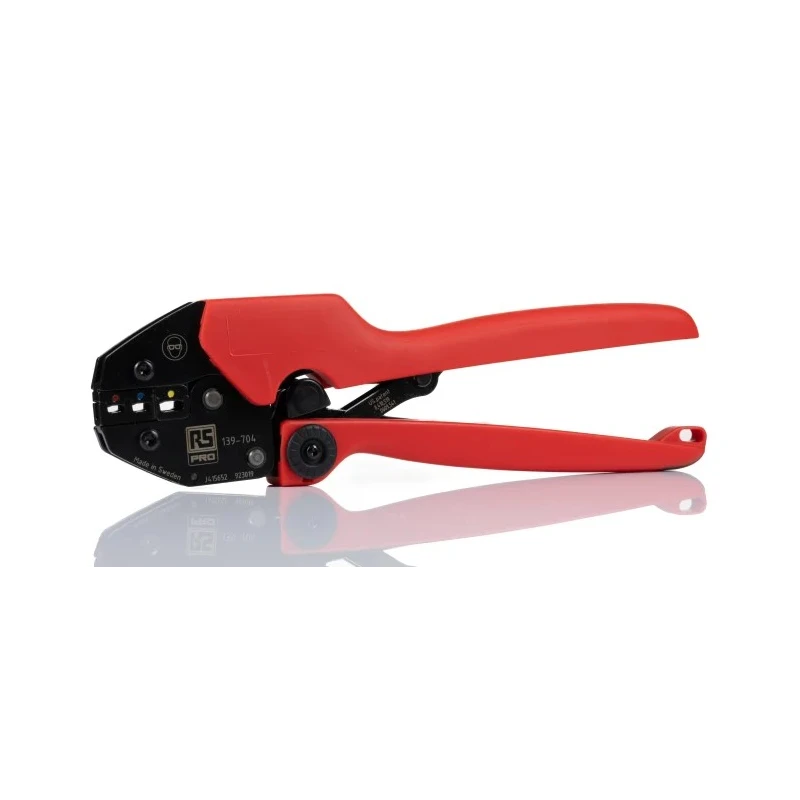 RS PRO Crimp Tool for Blue, Red, Yellow Insulated Terminals 0.75-6 mm² Cable Range 256mm Length 139-704