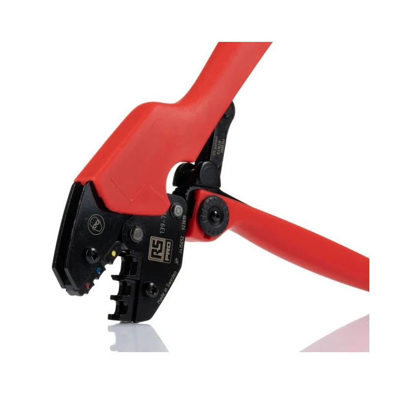 RS PRO Crimp Tool for Blue, Red, Yellow Insulated Terminals 0.75-6 mm² Cable Range 256mm Length 139-704