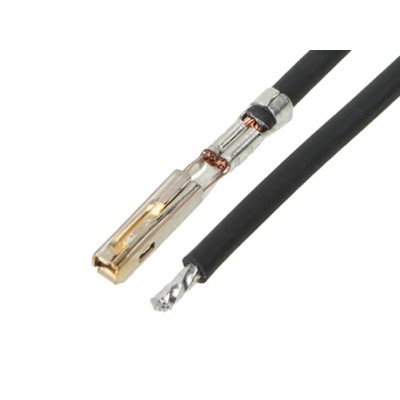 Molex Pre-Crimped Lead Female Connector Unterminated 450 mm Black 2163011205