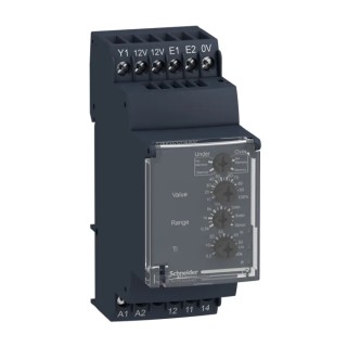 Schneider Electric Monitoring Relay, SPDT Contact, DIN Rail Mount, 240V AC/DC, 1250VA Switching Capacity RM35S0MW
