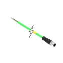 Brad from Molex Sensor Actuator Cable M12 Connector to Unterminated, Thermoplastic Polyurethane Jacket, Green 1300480297