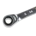Facom Ratchet Ring Spanner Metric 6 x 7 mm Polished Chrome 115mm Overall 64.6X7