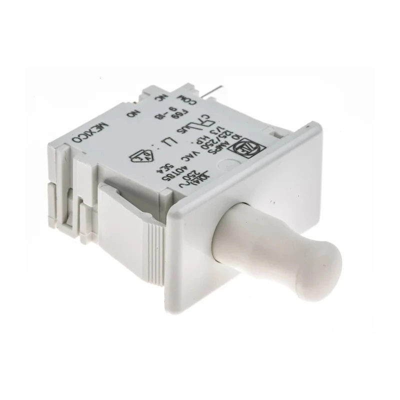 ZF Plunger Micro Switch, Solder Terminal, 10A, SPDT, Thermoplastic Polyester Housing, Model F69-65A