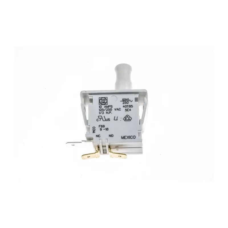 ZF Plunger Micro Switch, Solder Terminal, 10A, SPDT, Thermoplastic Polyester Housing, Model F69-65A