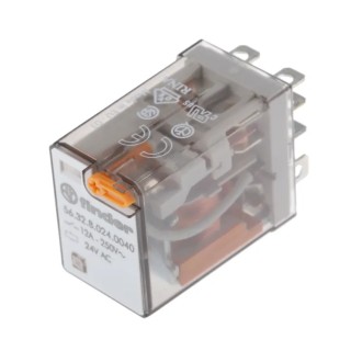 Finder Power Relay 24V AC Coil Voltage 12A Switching Current DPDT Contact Configuration 56.32.8.024.0040