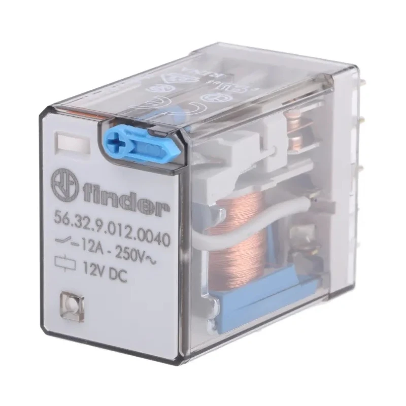 Finder Power Relay 12V DC Coil 12A Switching Current DPDT 56.32.9.012.0040