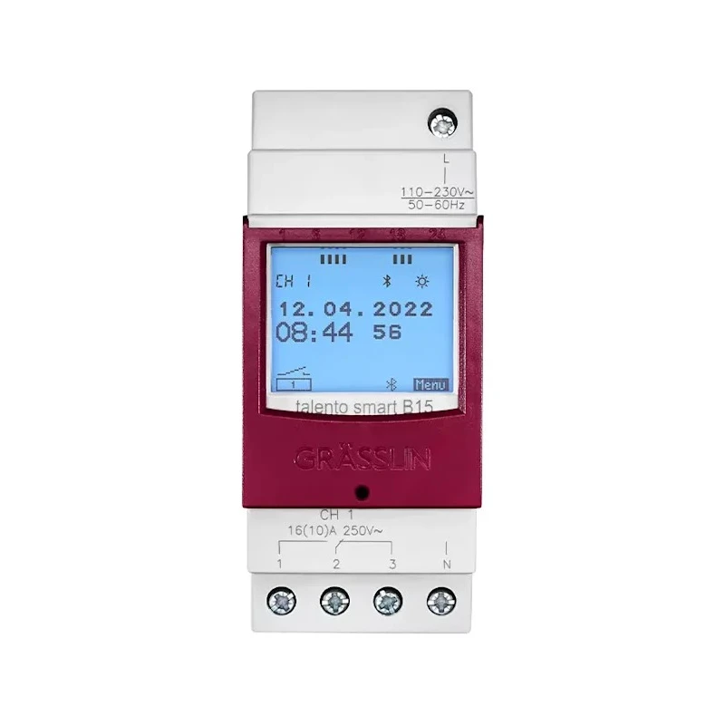 Grasslin Analogue DIN Rail Time Switch 230V ac 43.02.0001.1