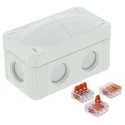 WISKA Polypropylene Junction Box RAL 7035 IP66, IP67 Protection, 4 Terminals, Dimensions 85x49x51 mm IP66