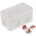 WISKA COMBI 206 Series Black RAL 9001 Polypropylene Junction Box IP67 IP66 4 Terminals 85mm x 49mm x 51mm 10109902