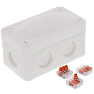 WISKA COMBI 206 Series Black RAL 9001 Polypropylene Junction Box IP67 IP66 4 Terminals 85mm x 49mm x 51mm 10109902
