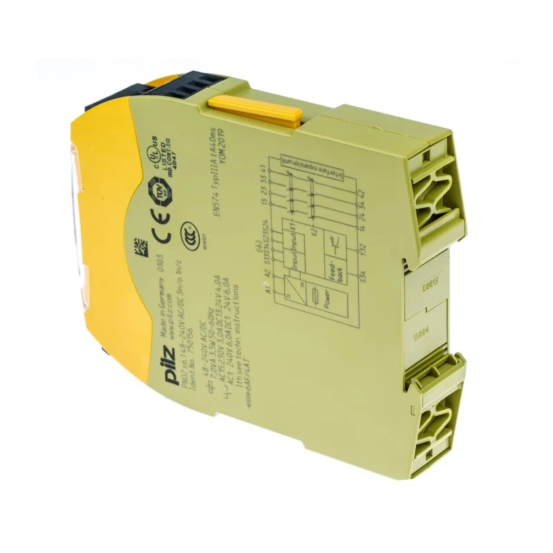 Pilz PNOZ s6.1 Safety Relay 240V ac/dc, 48V ac/dc, 3 Safety Contacts, 1 Auxiliary Contact 750156
