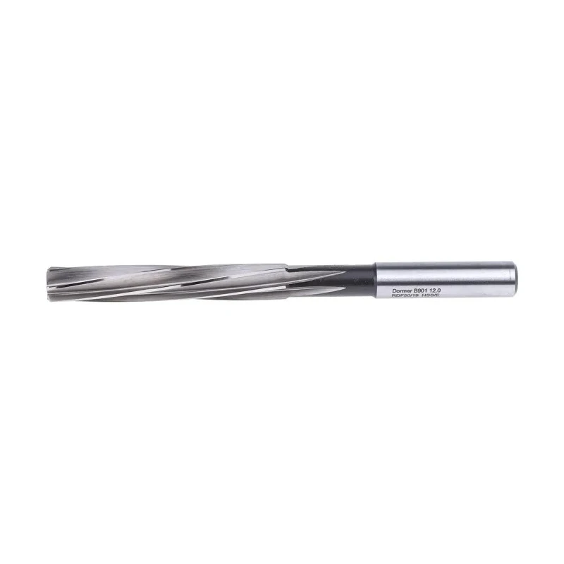Dormer Industrial Grade High-Speed Steel Straight Shank Reamer Bit 12 mm Diameter, 152mm Overall B90112.0