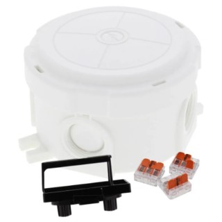 WISKA Black RAL 9001 Polypropylene Junction Box with 4 Terminals, IP66, IP67, 49mm x 49mm x 57mm 10110637