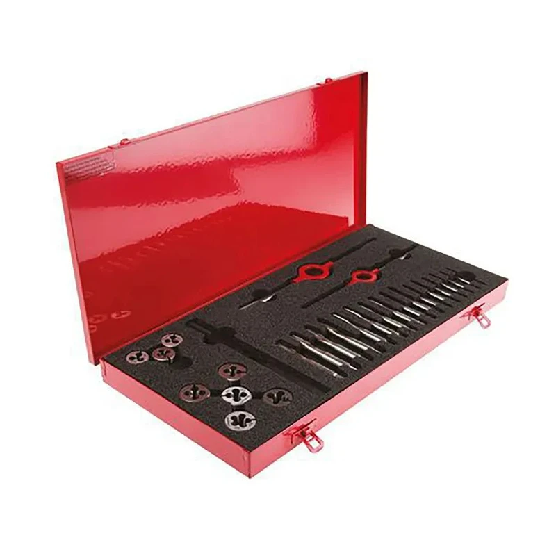 Dormer 27-Piece High-Speed Steel (HSS) Metric Thread Tap & Die Set, M3 to M10, Hand Tap L12010M