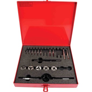 Dormer 12-Piece HSS Thread Tap & Die Set, Metric, M2 to M6 Sizes, Hand Tap, L1208M