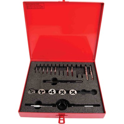 Dormer 12-Piece HSS Thread Tap & Die Set, Metric, M2 to M6 Sizes, Hand Tap, L1208M