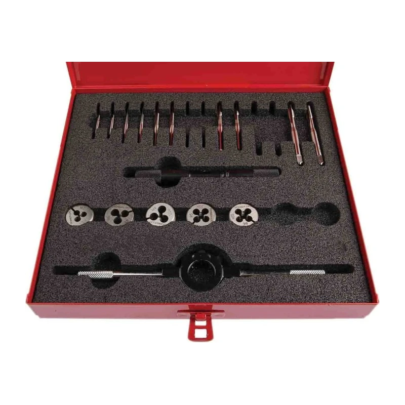 Dormer 12-Piece HSS Thread Tap & Die Set, Metric, M2 to M6 Sizes, Hand Tap, L1208M