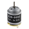 RS Pro Brushed DC Motor, 1.21 W, 1.5V dc and 3 V dc, 10.4 g.cm Torque, 2 mm Shaft Diameter, Steel Shaft, Iron Core 238-9692