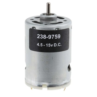 RS PRO Geared DC Motor, 21.2 W, 15V DC, 4.5V DC, 154.4 g.cm Torque, 13360 RPM, 3.18 mm Shaft Diameter 238-9759