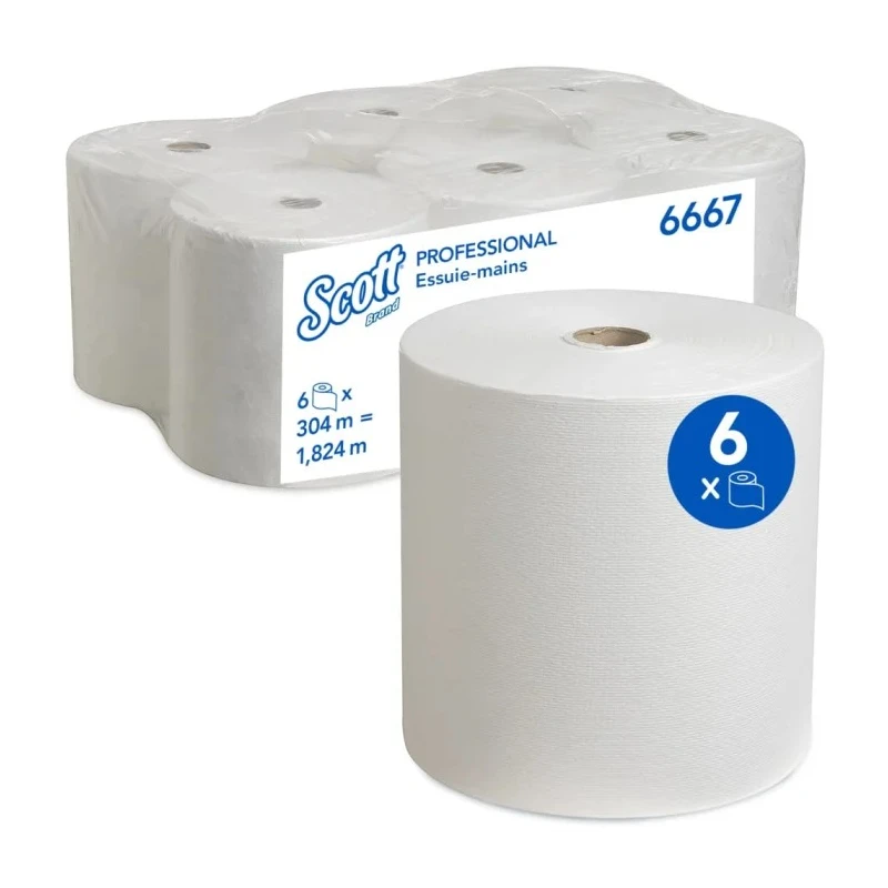 SCOTT Roll Hand Towels 198 x 200 mm 1 Ply 7200 Sheets 6667