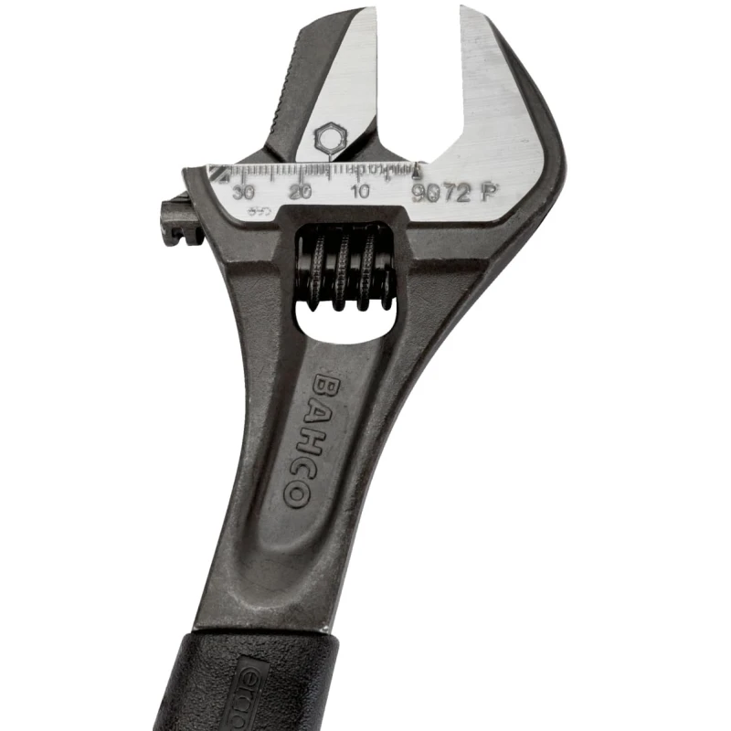 Bahco Adjustable Spanner 33 mm Jaw Capacity 257 mm Overall Length Plastic Handle 9072 P