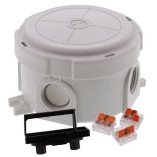 WISKA RAL 7035 Polypropylene Junction Box, IP67, IP66, 4 Terminals, 49mm x 49mm x 57mm IP67