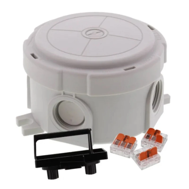 WISKA RAL 7035 Polypropylene Junction Box, IP67, IP66, 4 Terminals, 49mm x 49mm x 57mm IP67