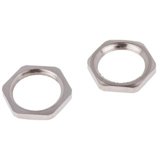 PMA Nickel Plated Brass Cable Gland Locknut, M16 Thread GMM-M16