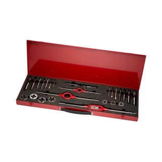 Dormer 27-Piece High-Speed Steel (HSS) Thread Tap & Die Set, 1/4 in UNC to 3/4 in UNC Tap and Die Sizes L12032UNC
