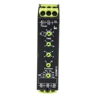 Tele Multifunction DIN Rail Timer Relay 2-Contact 24-240 V AC/DC, 0.05 s to 30 Days G2ZMF11