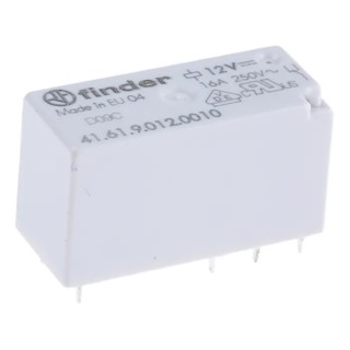 Finder PCB Power Relay 12V DC Coil 16A Switching Current SPDT Model 41.61.9.012.0010