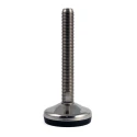 RS PRO Adjustable Foot M16 Thread, 60 mm Base Diameter, Stainless Steel, 700 kg Static Load Capacity, 10 ° Tilt 224-5824