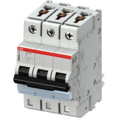 ABB SMISSLINE TP S400M Miniature Circuit Breaker 3-Pole 32A Type C 400V AC 10 kA Breaking Capacity 2CCS573001R0324 S403M-C32