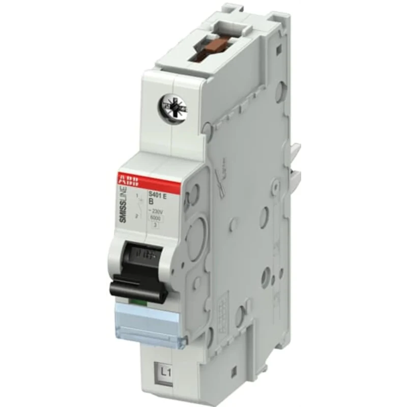 ABB SMISSLINE TP S400E Miniature Circuit Breaker 1-Pole 16A Type B 400V AC 6 kA Breaking Capacity 2CCS551001R0165 - S401EB16