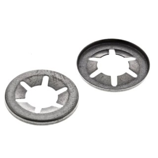 RS PRO Enamelled Steel Open Push-On Fastener for 7 mm Shaft 172-363