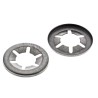 RS PRO Enamelled Steel Open Push-On Fastener for 7 mm Shaft 172-363