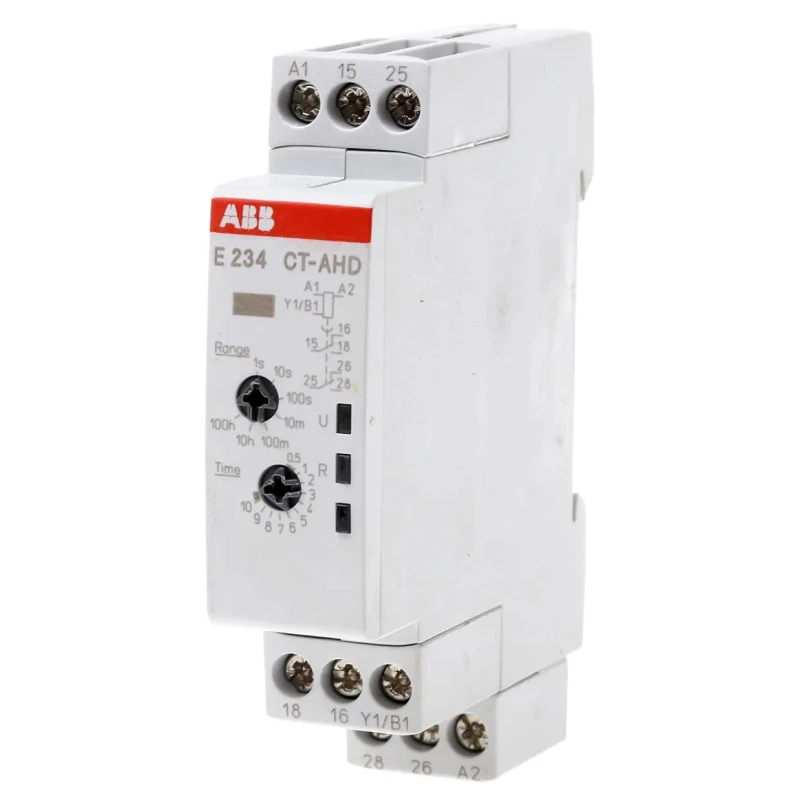 ABB 1SVR Series DIN Rail Timer Relay, 2-Contact, 48 V dc/24 V ac/240 V ac, 0.05 s to 100 h OFF 1SVR500110R0100 - CT-AHD.22
