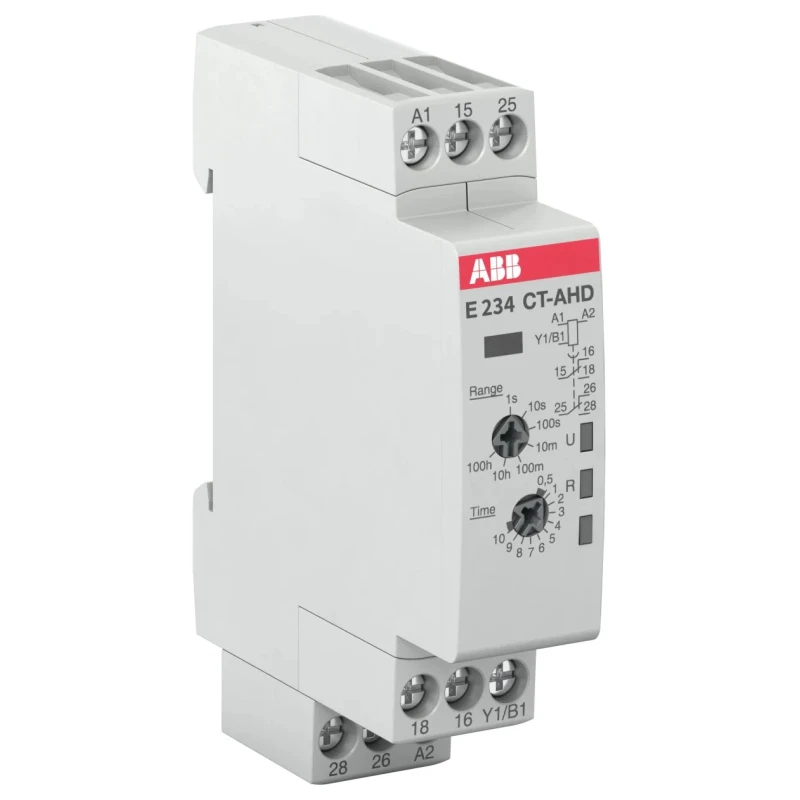 ABB 1SVR Series DIN Rail Timer Relay, 2-Contact, 48 V dc/24 V ac/240 V ac, 0.05 s to 100 h OFF 1SVR500110R0100 - CT-AHD.22