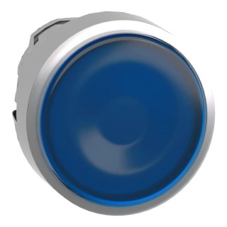 Schneider Electric Harmony Series Blue Spring Return Push Button Head 22mm Cutout Diameter Metal IP69K IP67 IP66 ZB4BA68