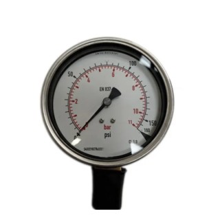 RS PRO 100 mm Stainless Steel Bottom Entry Pressure Gauge G 3/8 in BSPM 160 psi 189-024