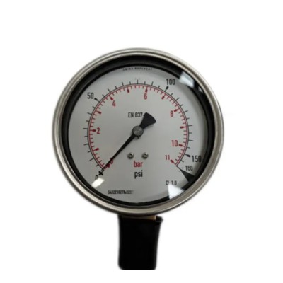 RS PRO 100 mm Stainless Steel Bottom Entry Pressure Gauge G 3/8 in BSPM 160 psi 189-024
